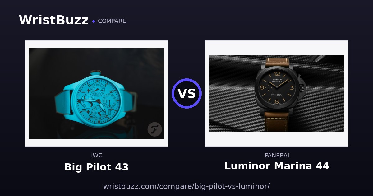 IWC Big Pilot vs Panerai Luminor Marina