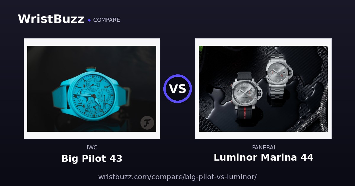 IWC Big Pilot vs Panerai Luminor Marina
