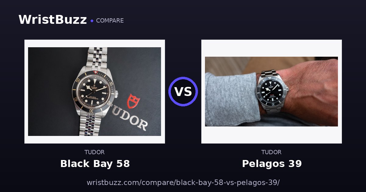 Tudor Black Bay 58 vs Pelagos 39