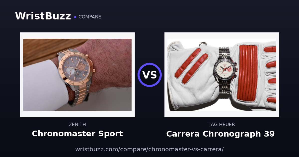 Zenith Chronomaster Sport vs TAG Heuer Carrera Glassbox