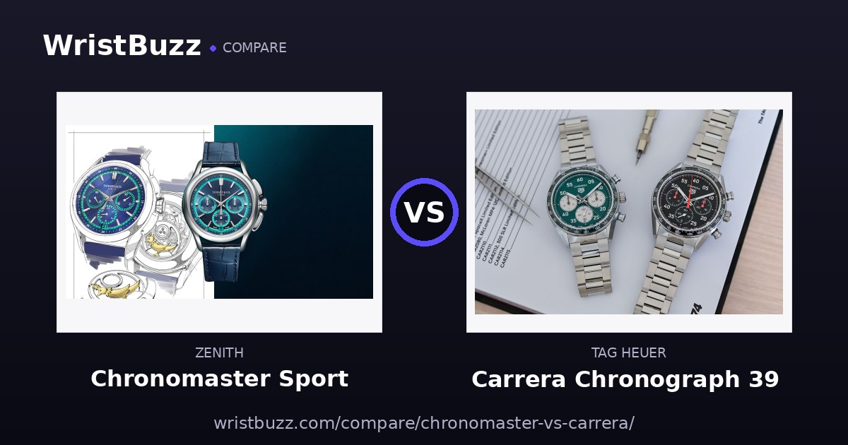 Zenith Chronomaster Sport vs TAG Heuer Carrera Glassbox