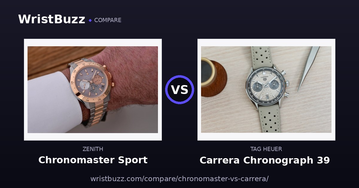 Zenith Chronomaster Sport vs TAG Heuer Carrera Glassbox