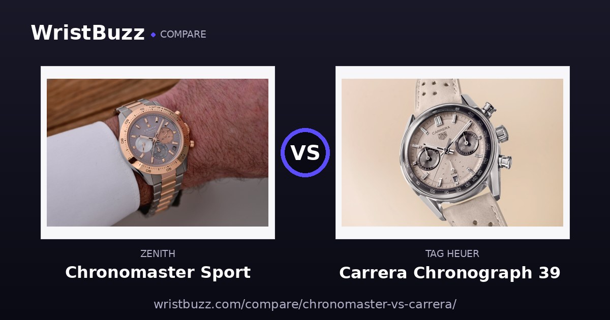 Zenith Chronomaster Sport vs TAG Heuer Carrera Glassbox
