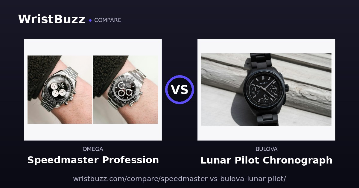 Omega Speedmaster vs Bulova Lunar Pilot