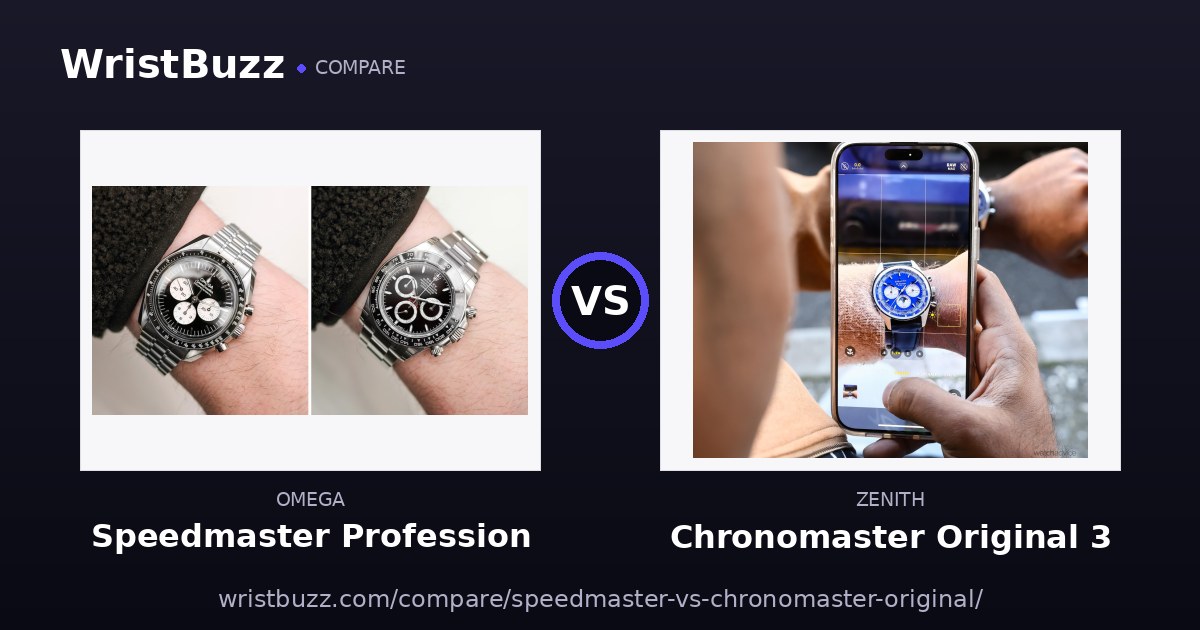 Omega Speedmaster vs Zenith Chronomaster Original