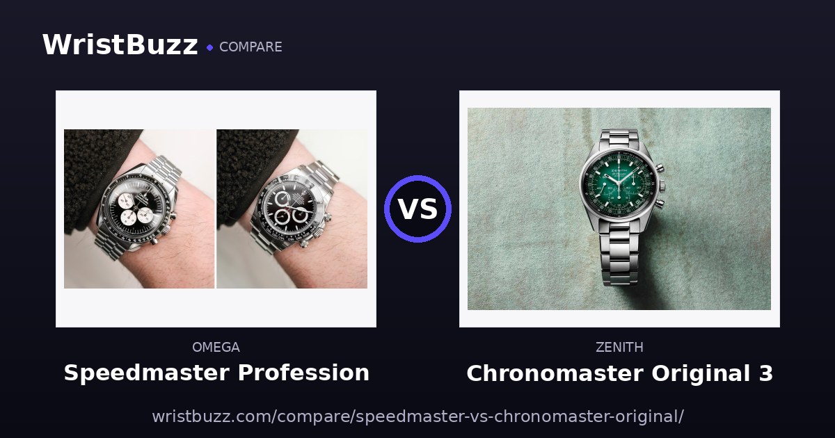 Omega Speedmaster vs Zenith Chronomaster Original